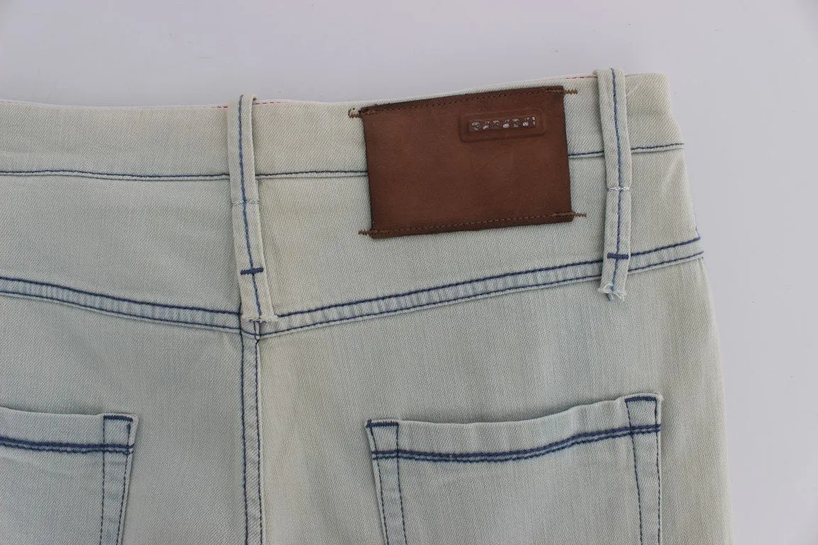 Blue Wash Denim Cotton Stretch Slim Fit Jeans