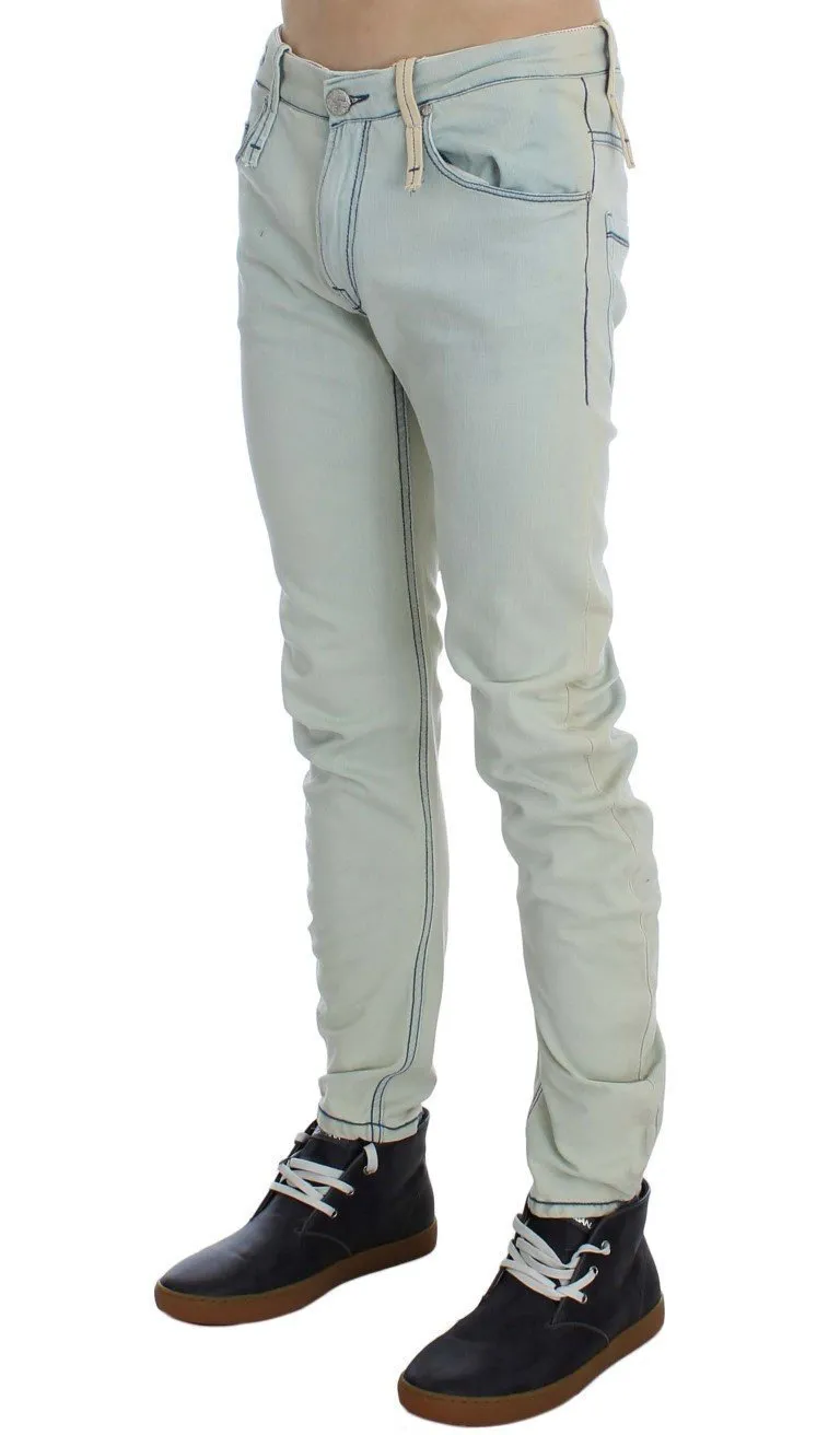 Blue Wash Denim Cotton Stretch Slim Fit Jeans