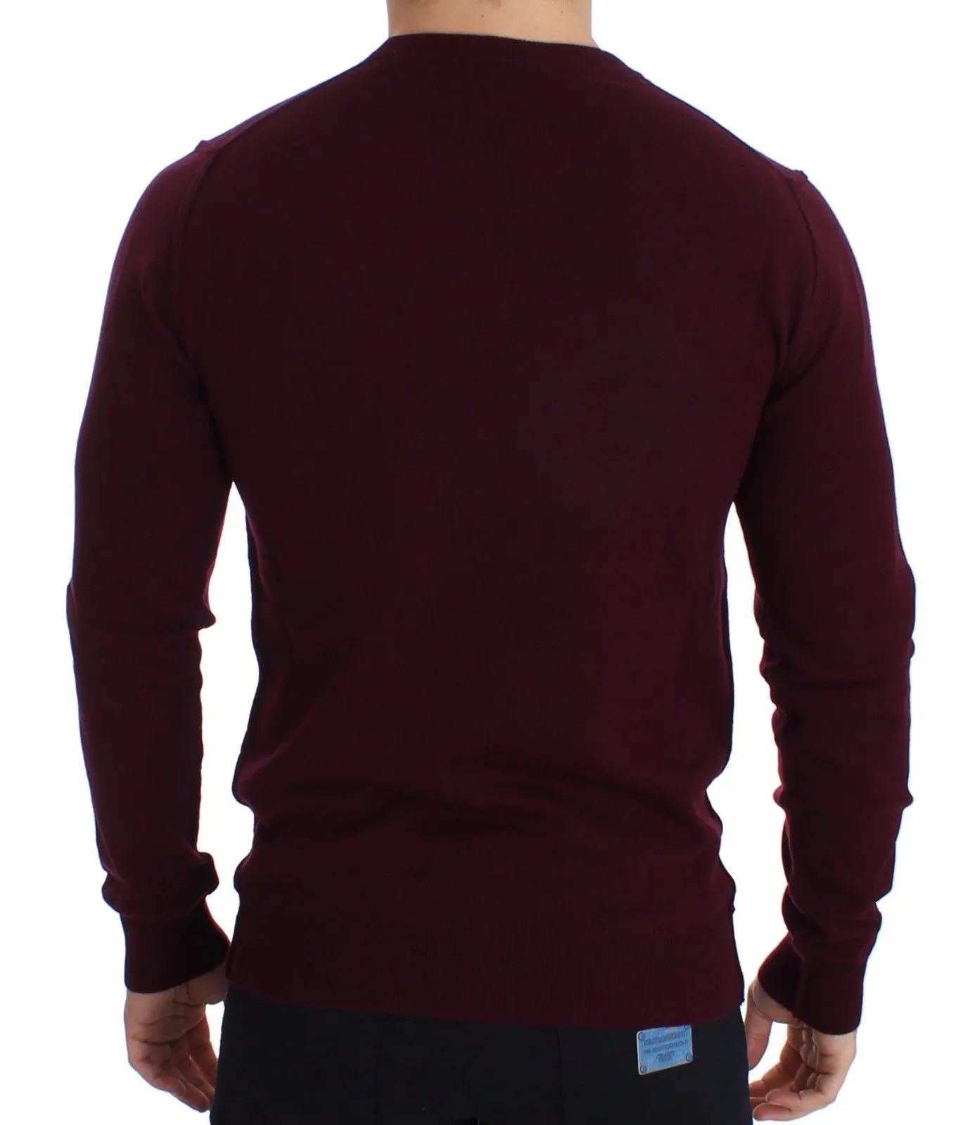 Bordeaux Cashmere Crew-neck Sweater Pullover
