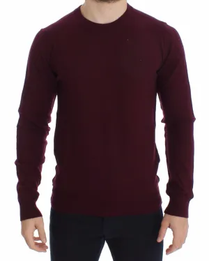 Bordeaux Cashmere Crew-neck Sweater Pullover