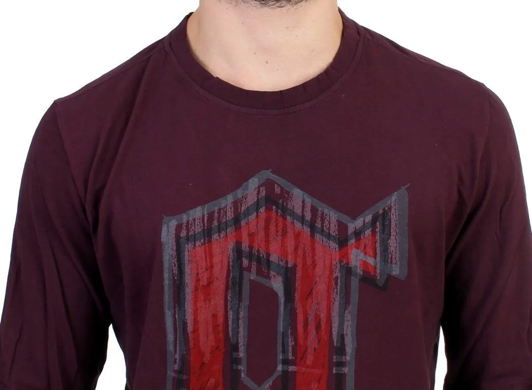Bordeaux crewneck long sleeve t-shirt