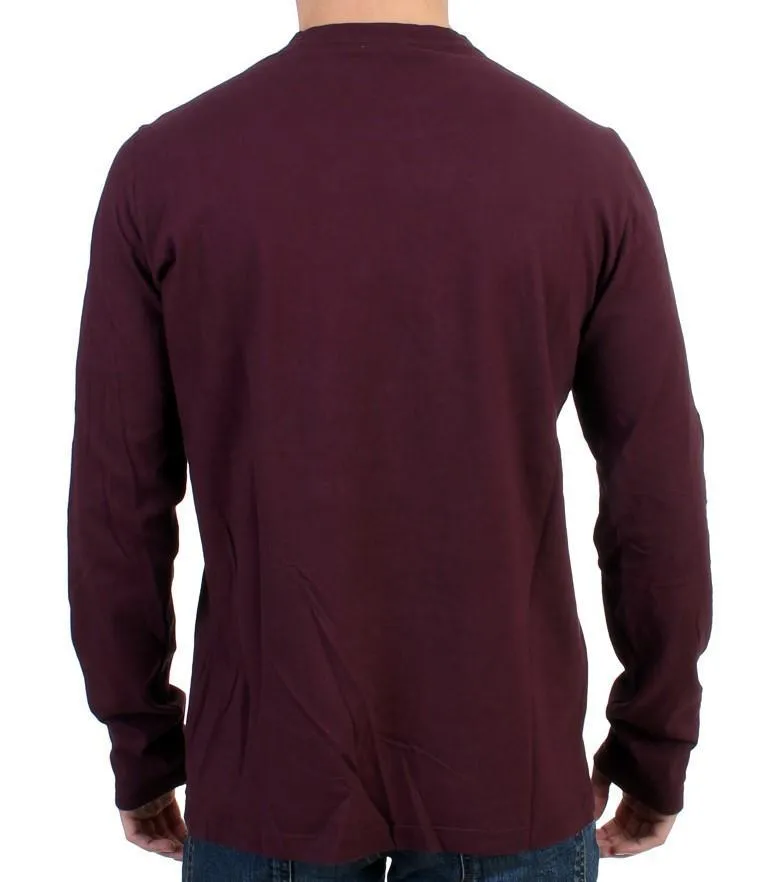 Bordeaux crewneck long sleeve t-shirt