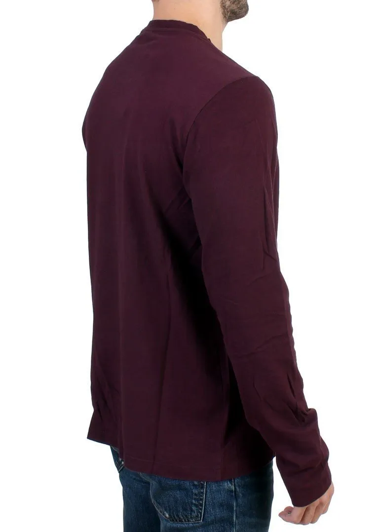 Bordeaux crewneck long sleeve t-shirt