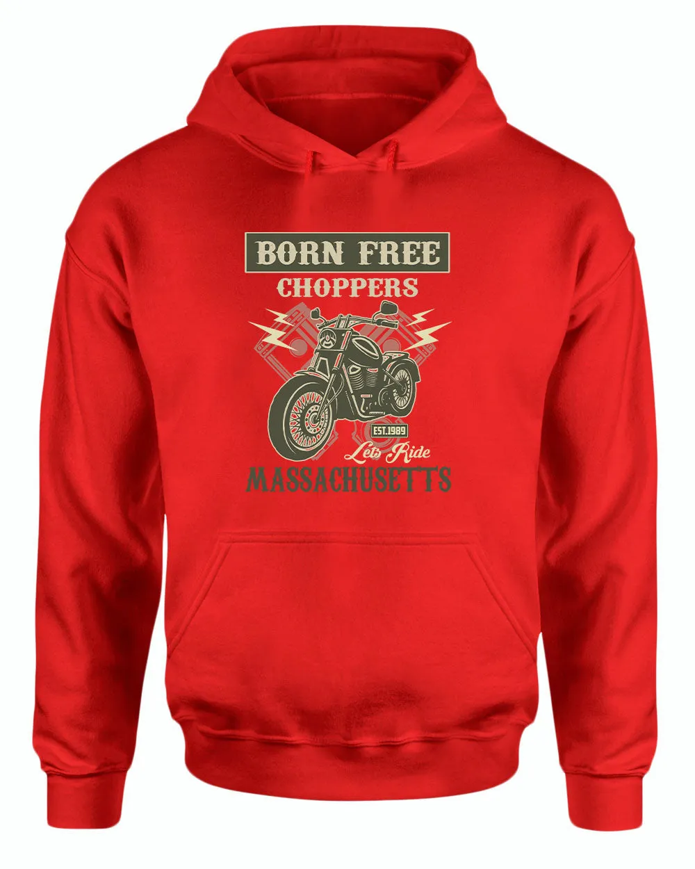 Born free choppers let's ride hoodie