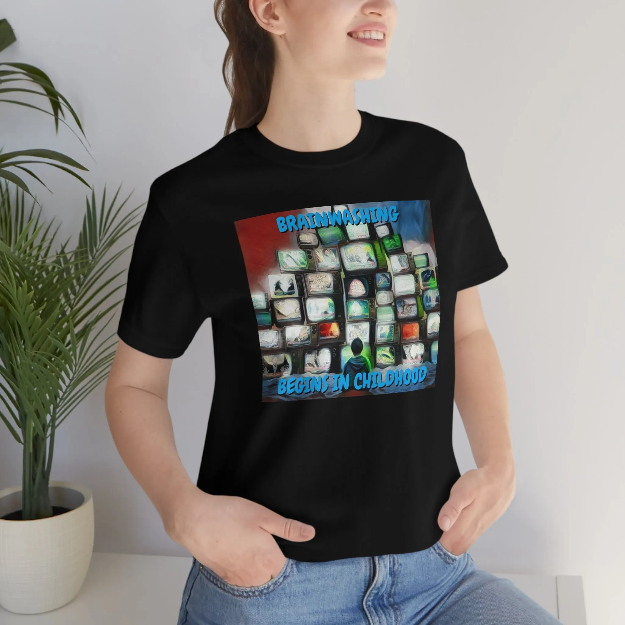 Brainwashing Begins in Childhood Short Sleeve Tee