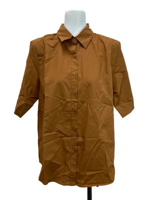 Brown Button Down Top