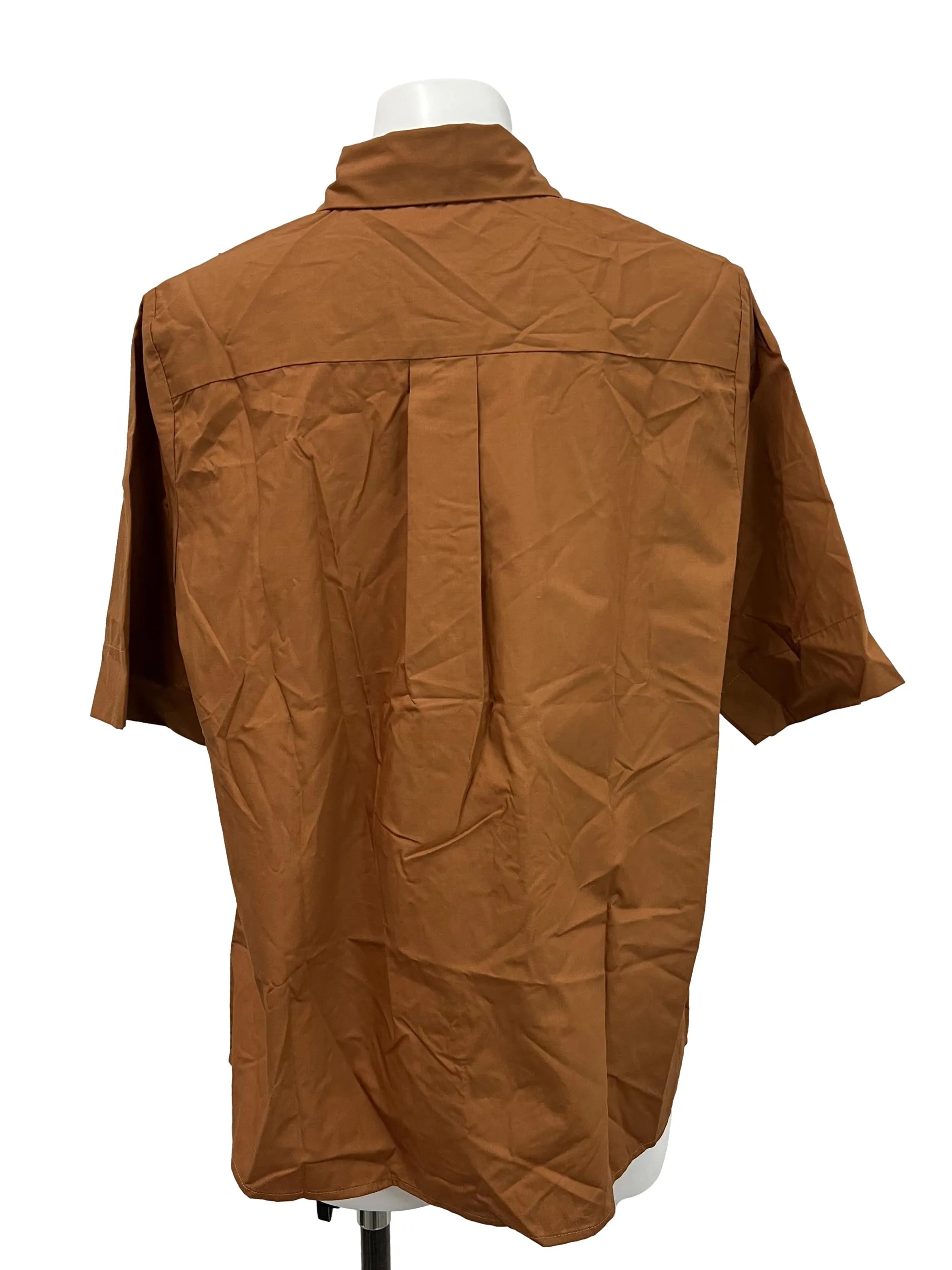 Brown Button Down Top