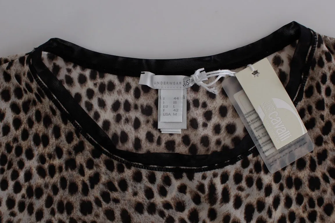 Brown snake printed top
