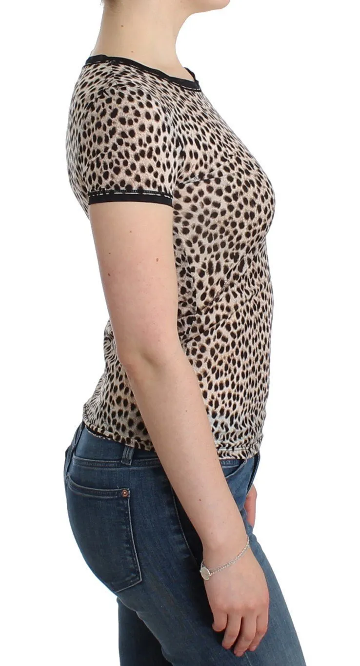 Brown snake printed top