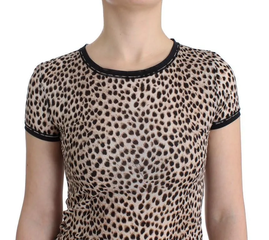 Brown snake printed top