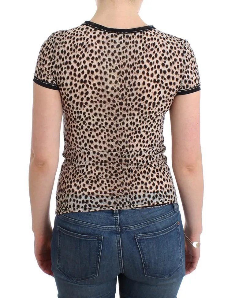 Brown snake printed top