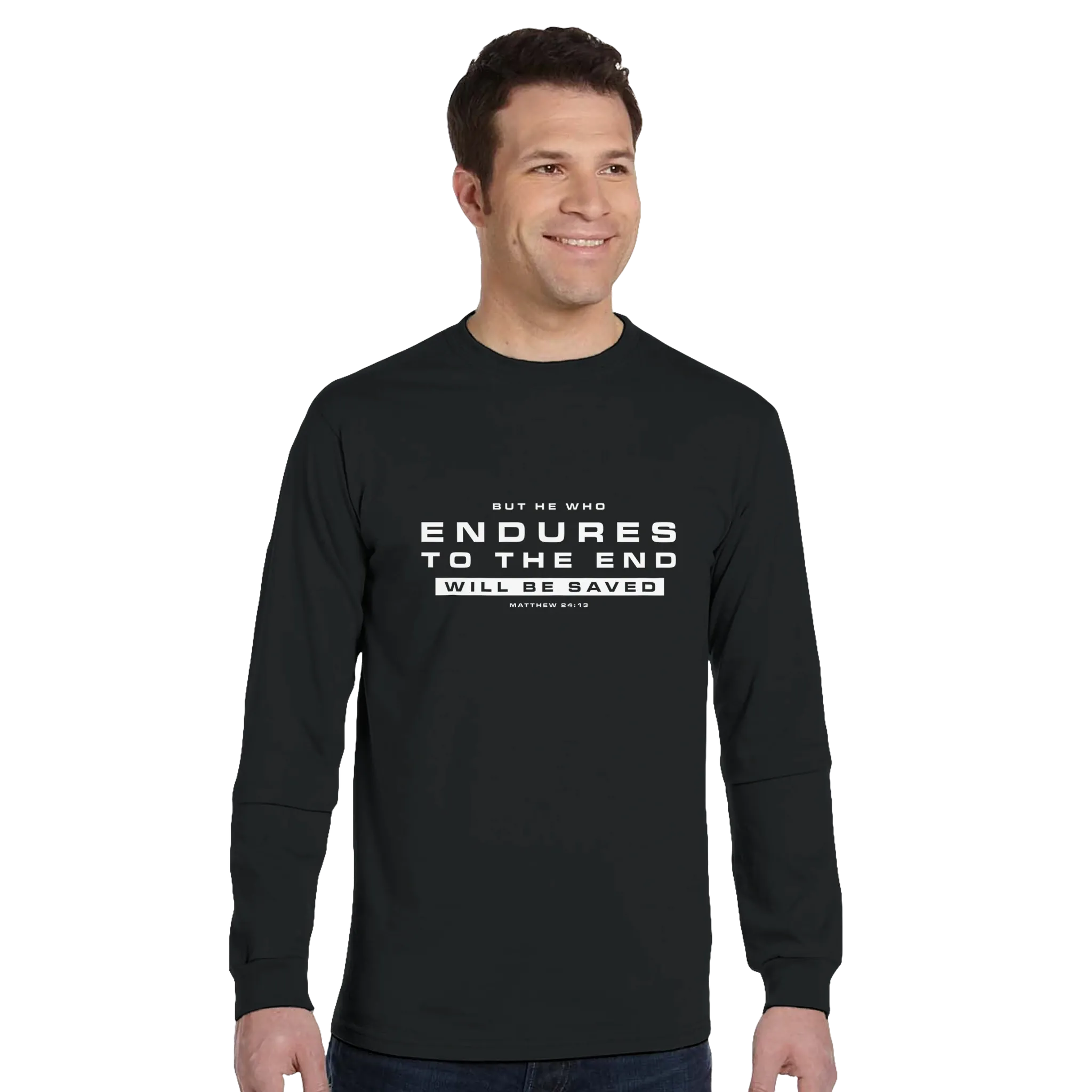 But He Who Endures to the End | Organic Unisex Classic Long-Sleeve T-Shirt Econscious
