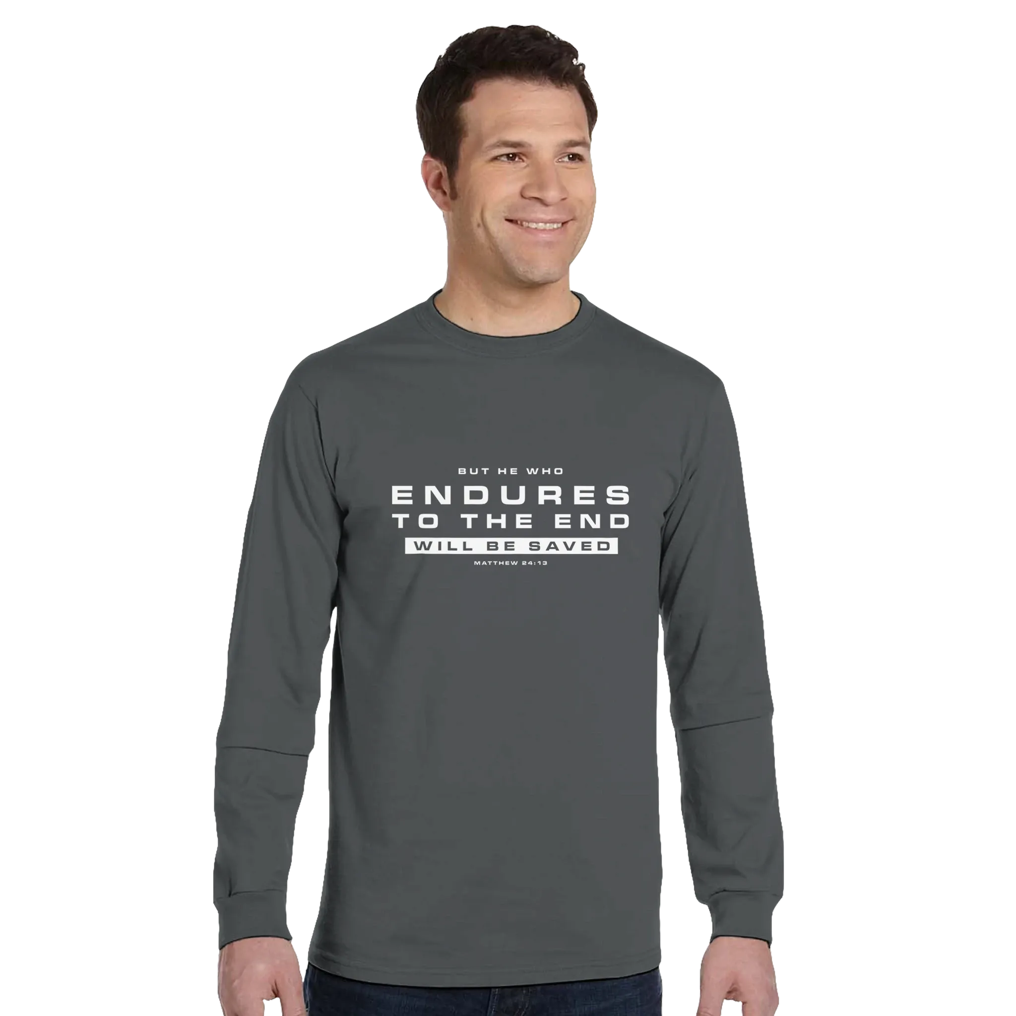 But He Who Endures to the End | Organic Unisex Classic Long-Sleeve T-Shirt Econscious