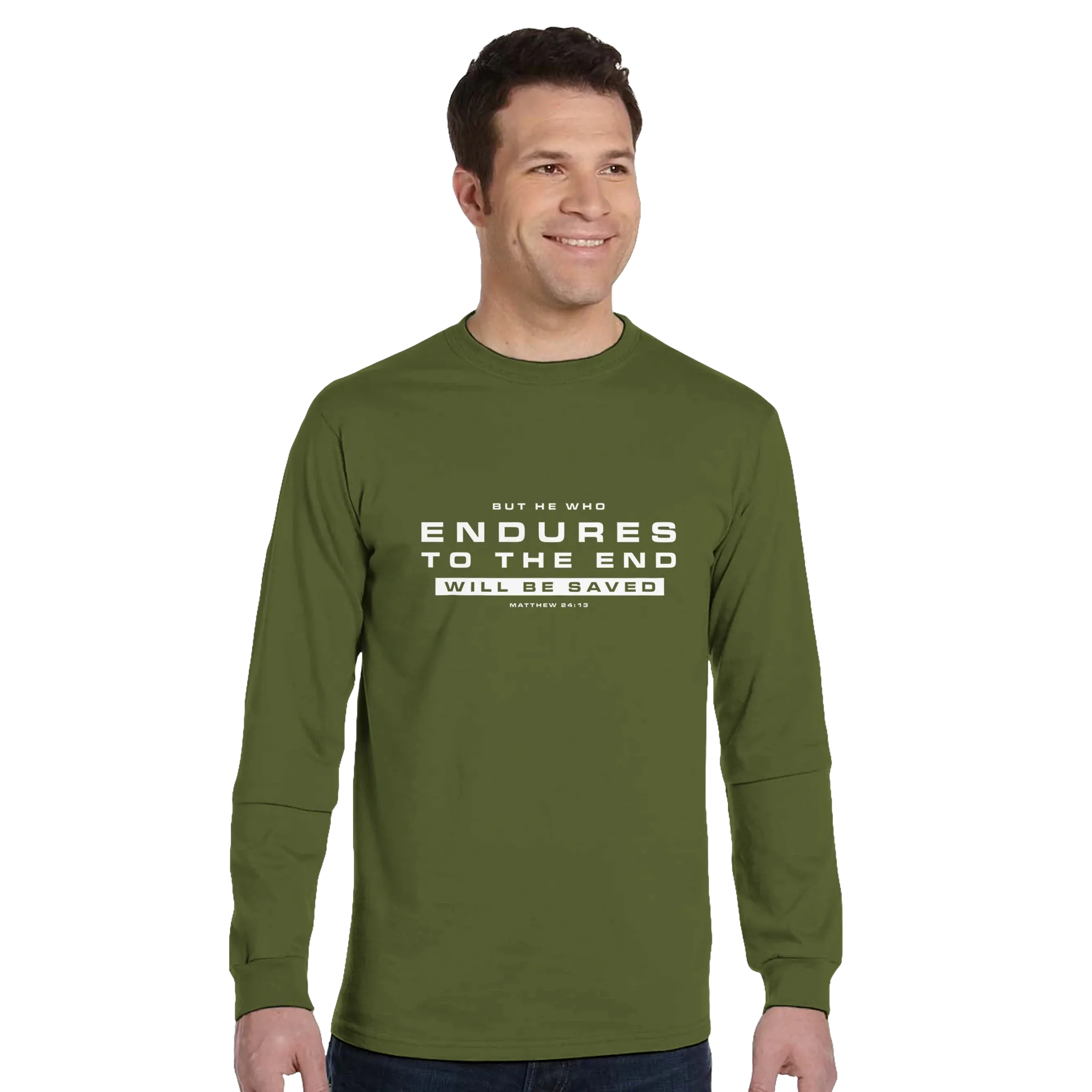 But He Who Endures to the End | Organic Unisex Classic Long-Sleeve T-Shirt Econscious