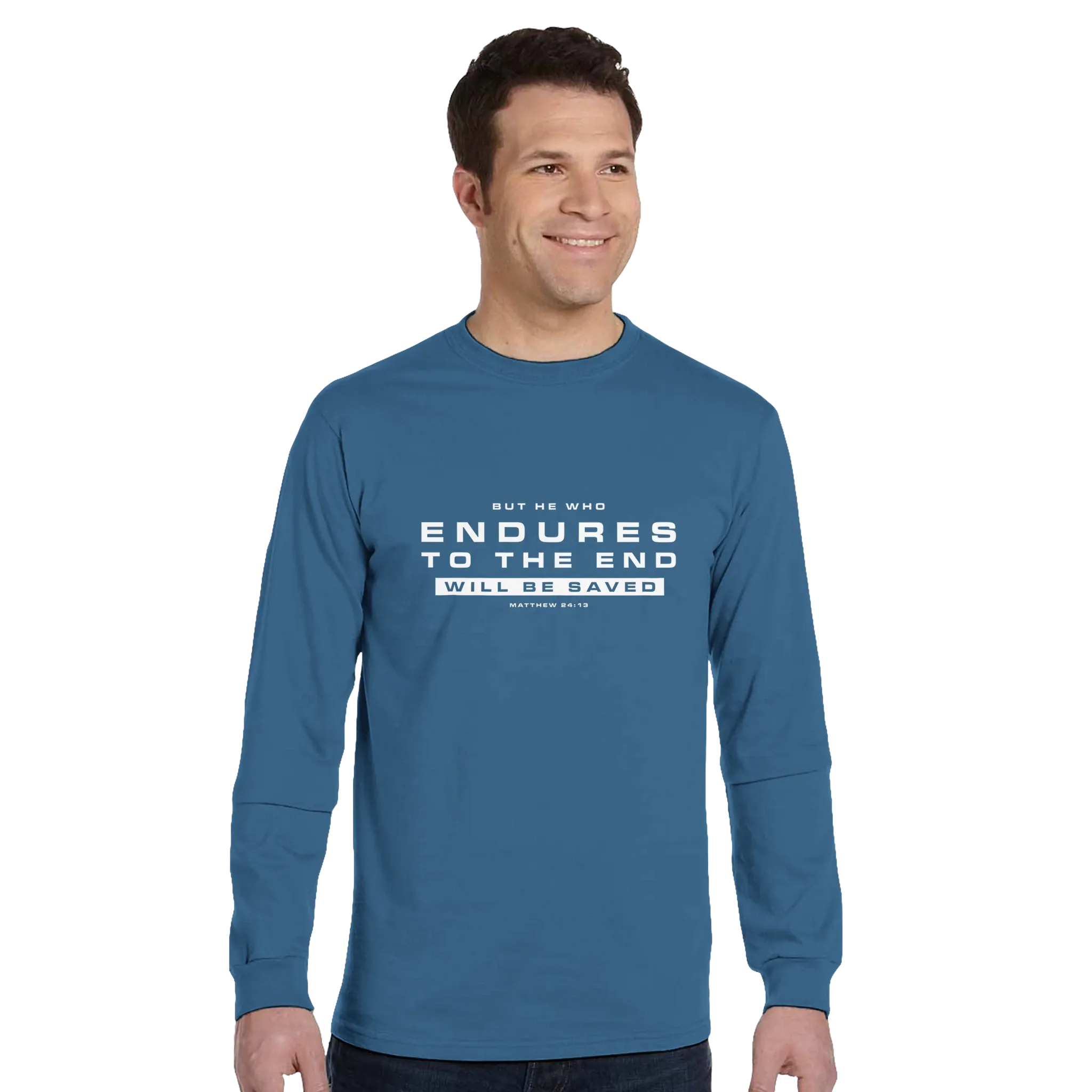 But He Who Endures to the End | Organic Unisex Classic Long-Sleeve T-Shirt Econscious