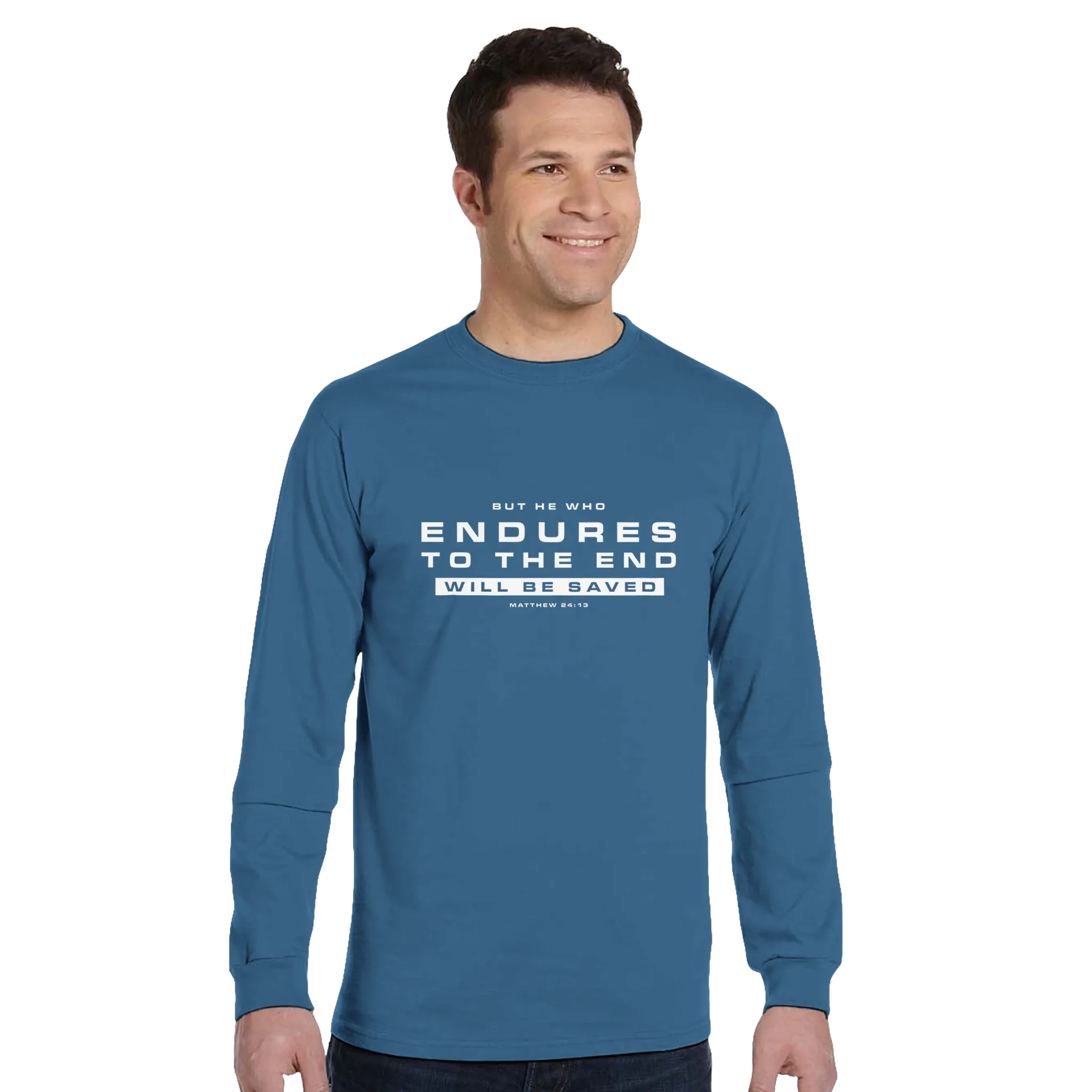 But He Who Endures to the End | Organic Unisex Classic Long-Sleeve T-Shirt Econscious
