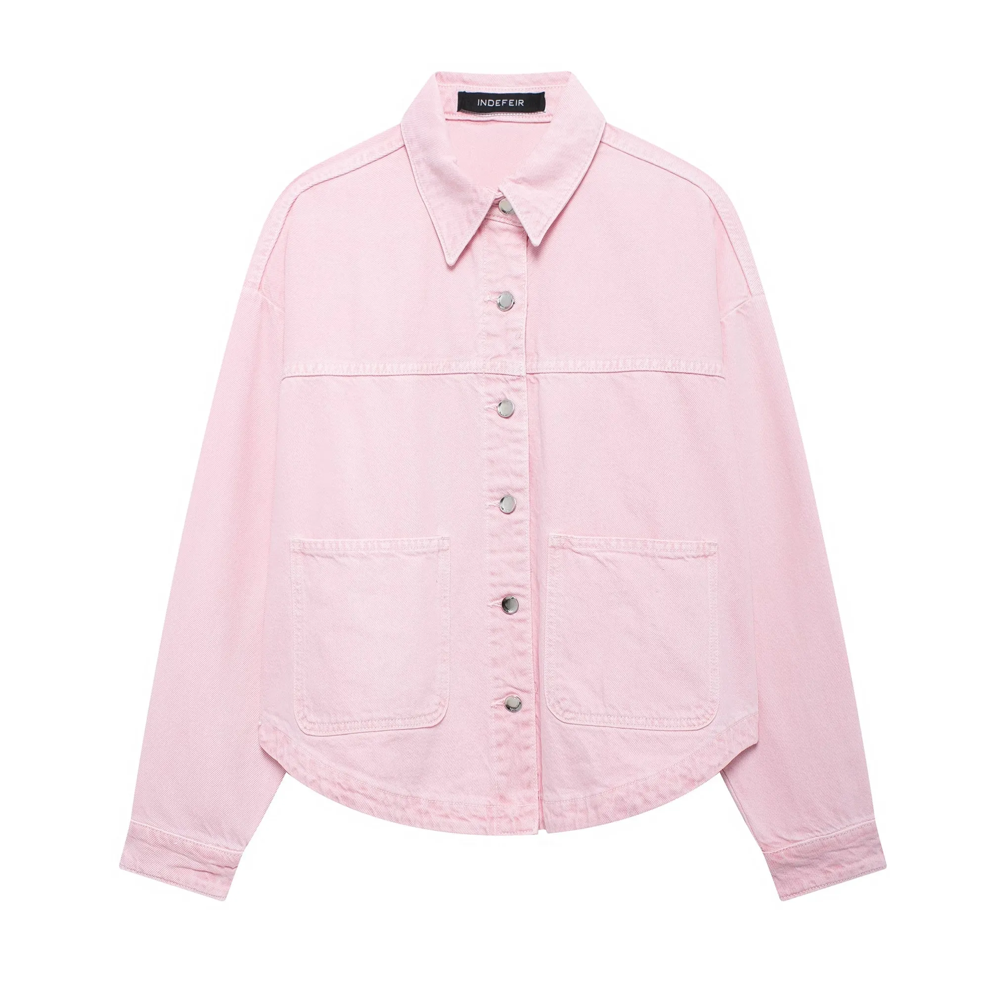 Button Down Denim Blouse