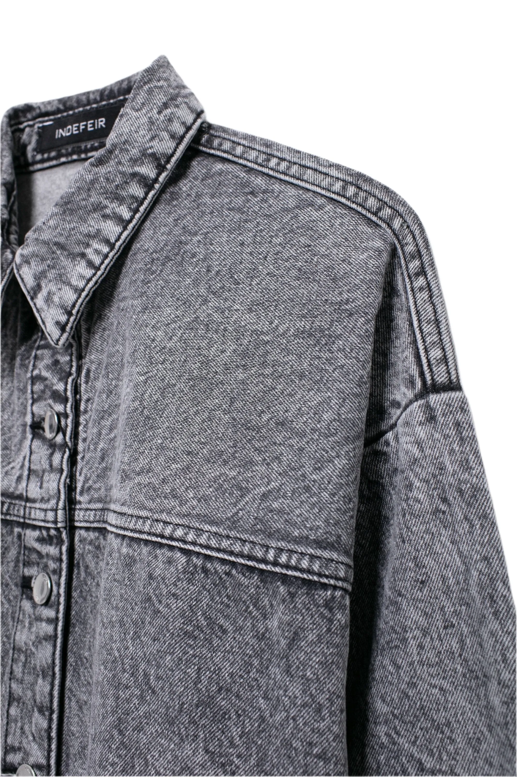 Button Down Denim Blouse