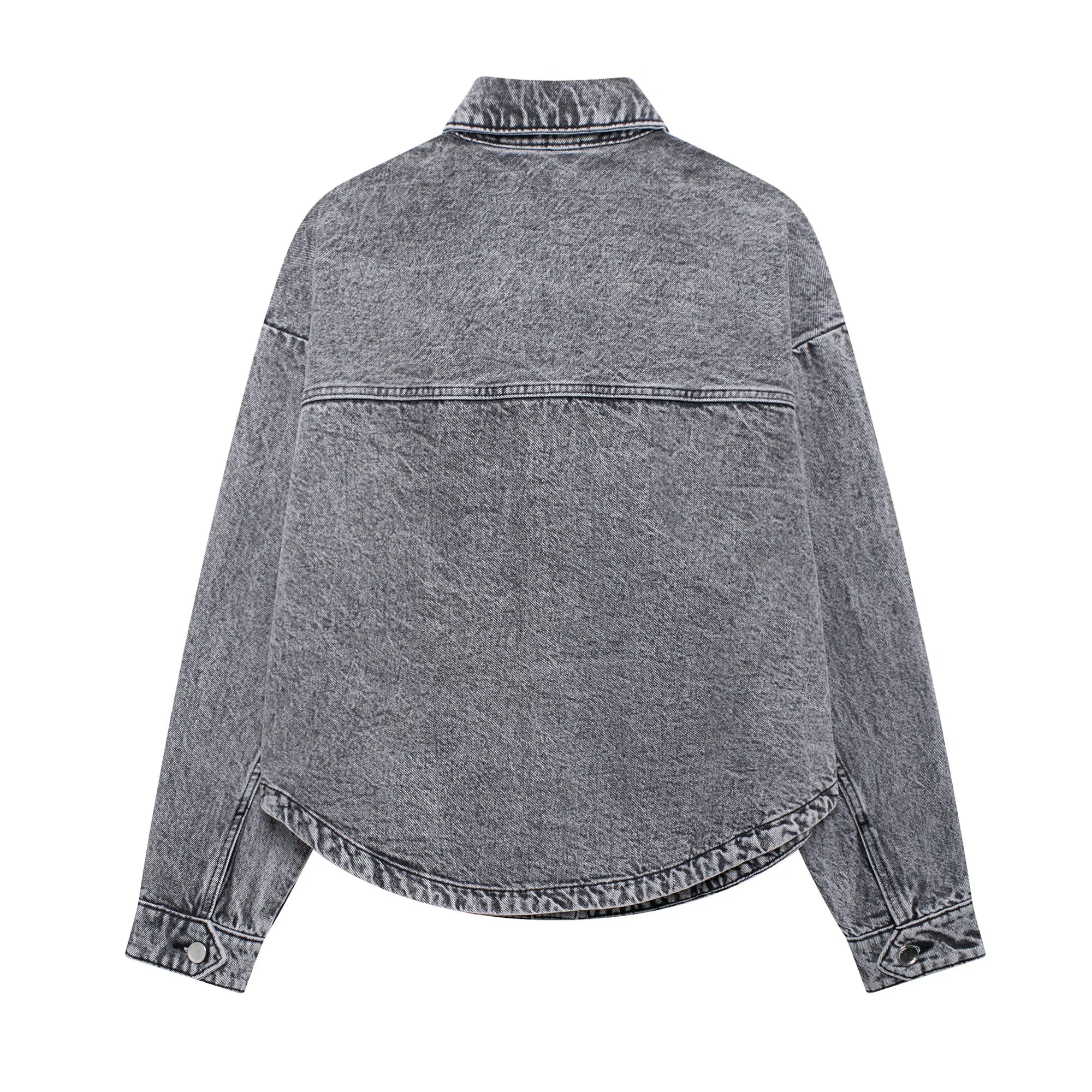 Button Down Denim Blouse