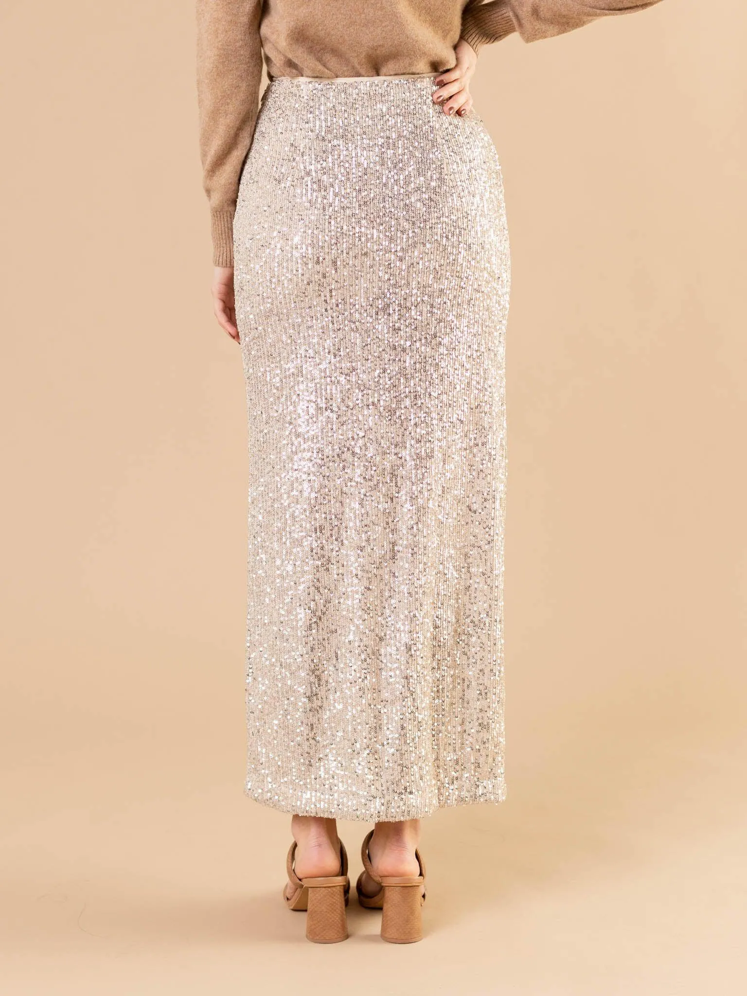 By Together Sequin Side Slit Skirt