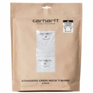 Carhartt WIP Standard Crew Neck T-Shirt 2 Pack Ash Heather
