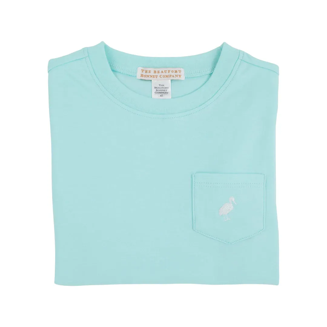 Carter Crewneck, Edisto Egg Blue with Worth Avenue White Stork