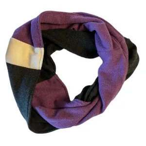 Cashmere Circle Scarf Purple & Charcoal 223