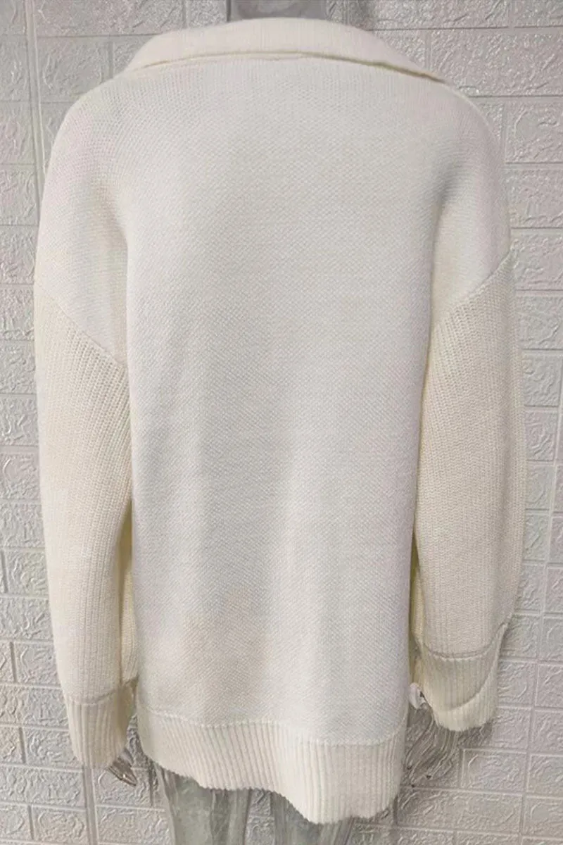 CG0547 Knitted Mid Length Cardigan