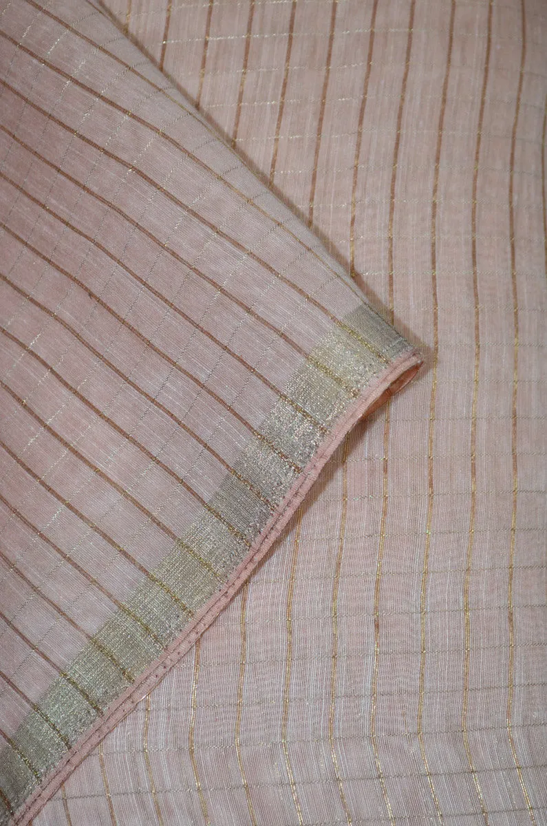 Chanderi Slub Textured Checkered Fabric ( TO BUY A QUANTITY OF 1.5,2.5,3.5 PLEASE CALL US AT 9930655009)
