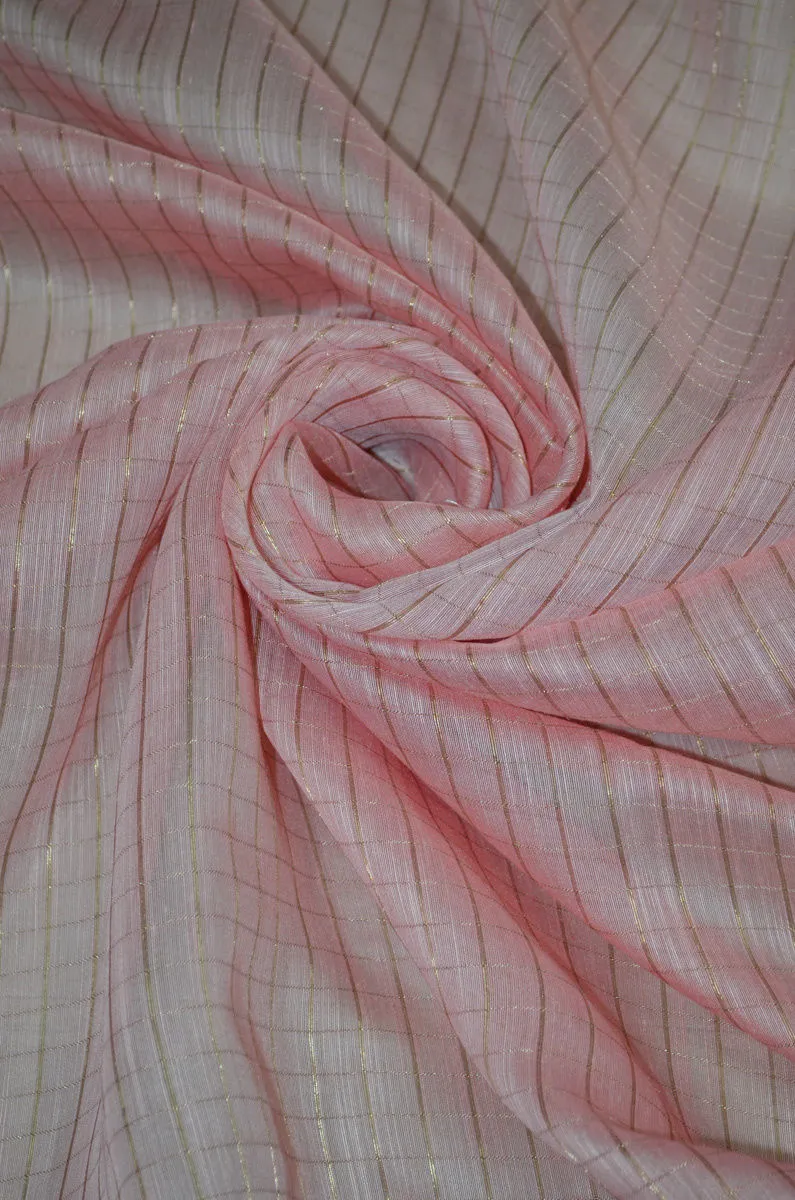 Chanderi Slub Textured Checkered Fabric ( TO BUY A QUANTITY OF 1.5,2.5,3.5 PLEASE CALL US AT 9930655009)