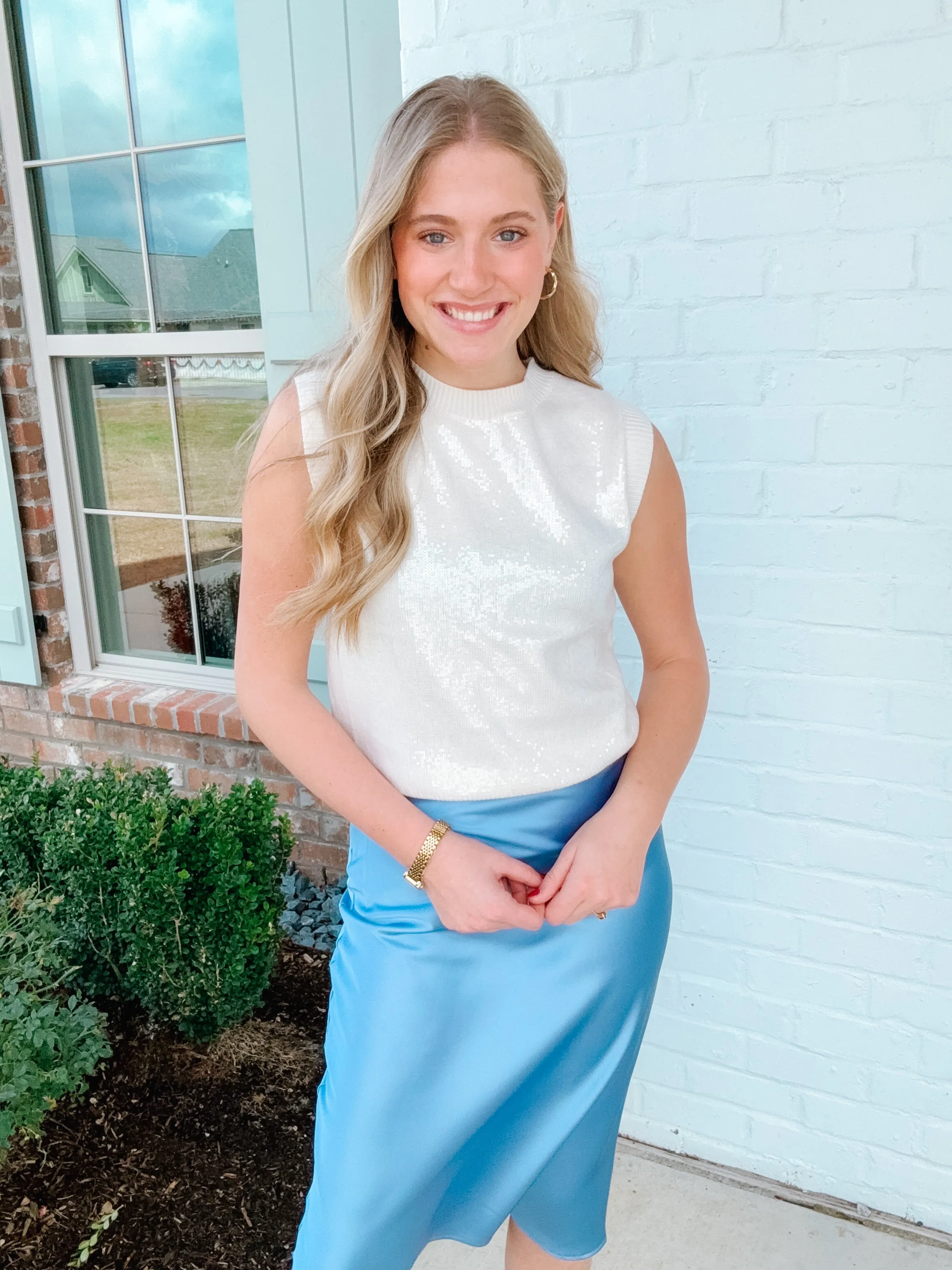 Chic Satin Midi Skirt