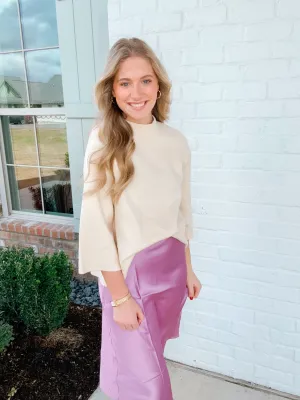 Chic Satin Midi Skirt