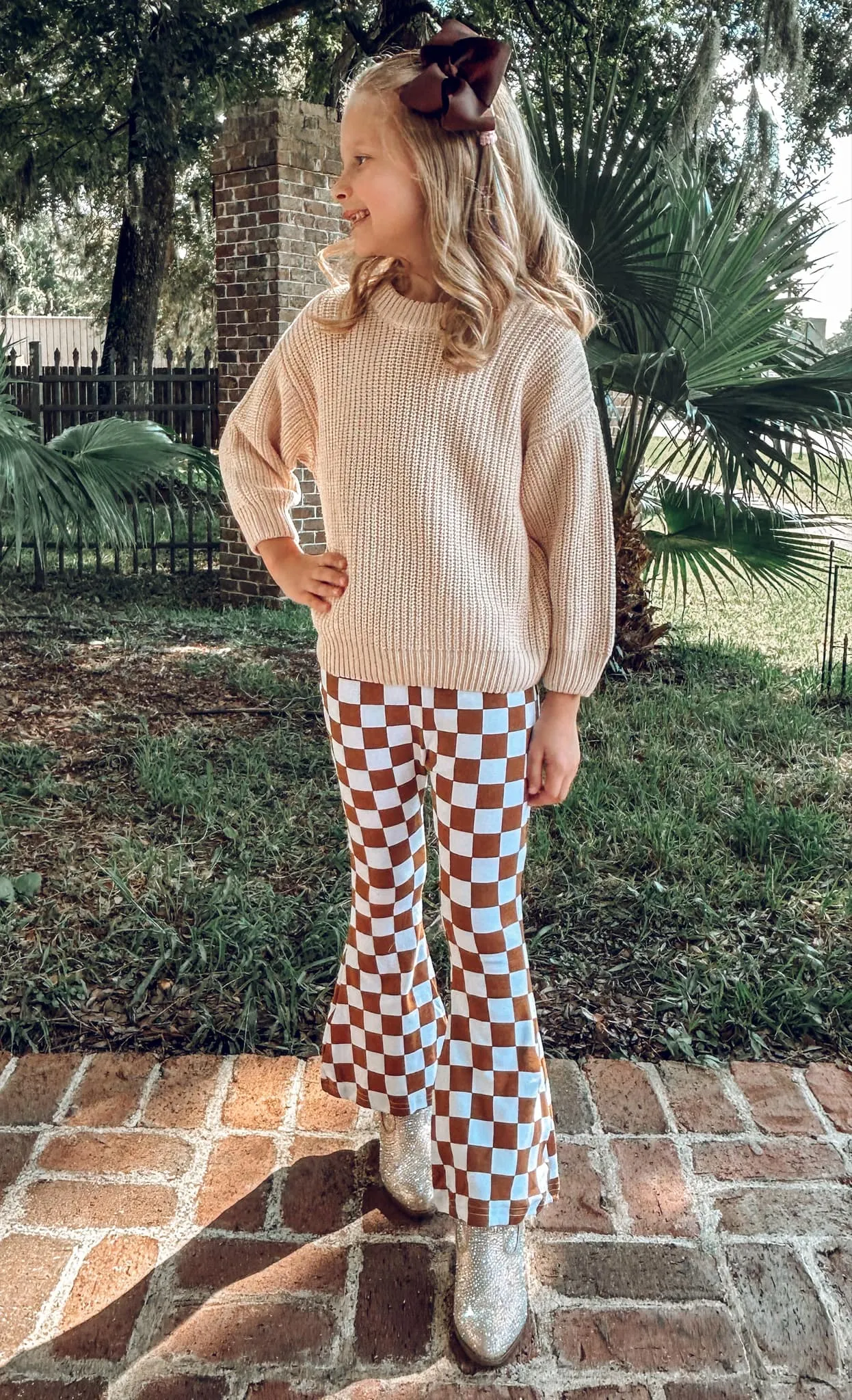 Chunky Knit Girls Sweater | Vanilla