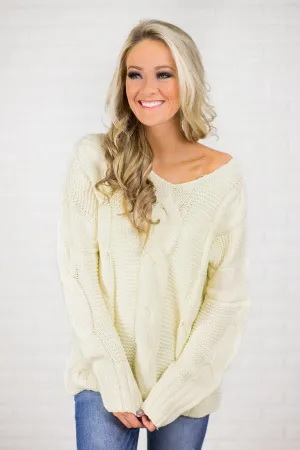Chunky Oversized Sweater - Ivory