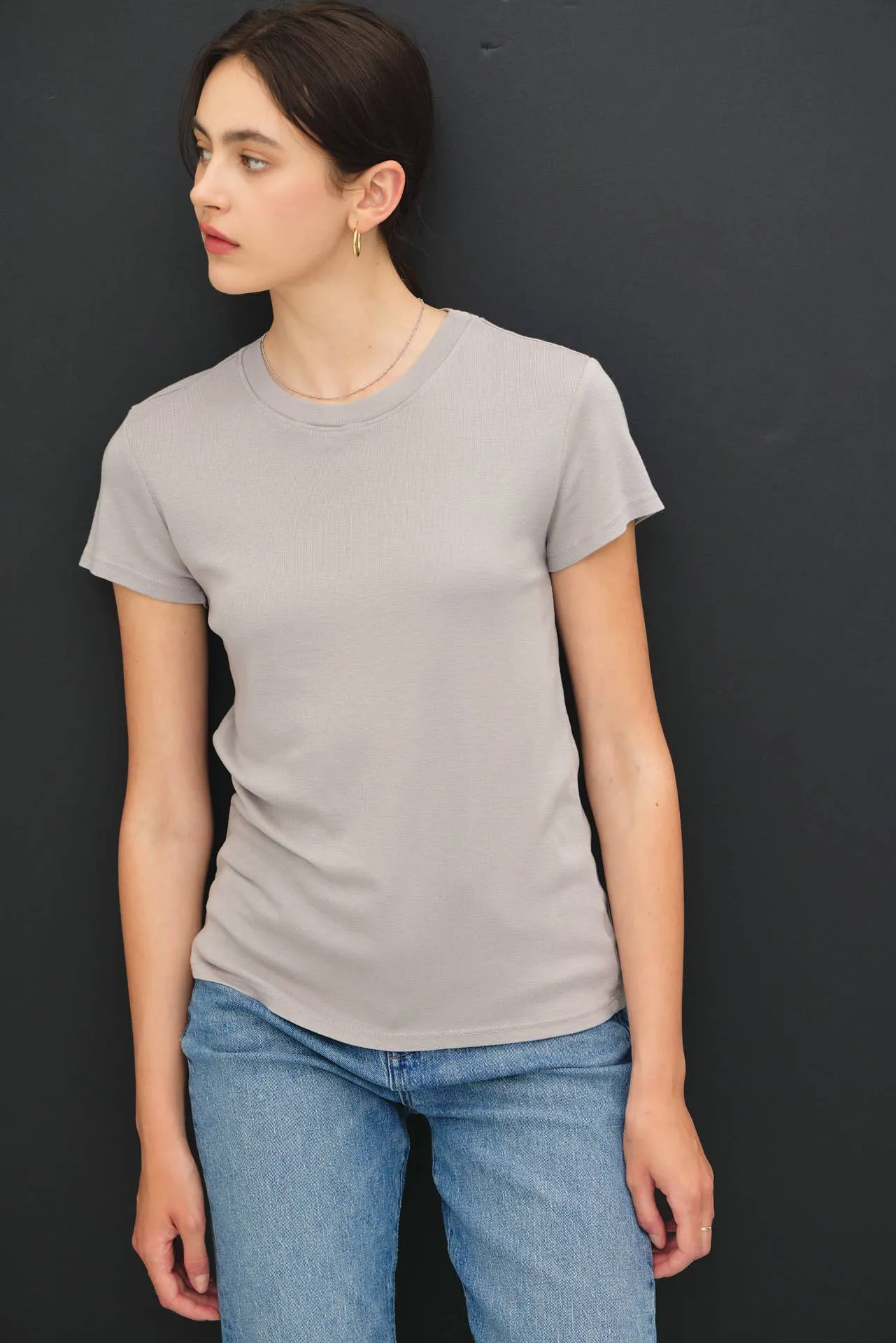 CLASSIC COTTON BLEND CREWNECK T-SHIRT