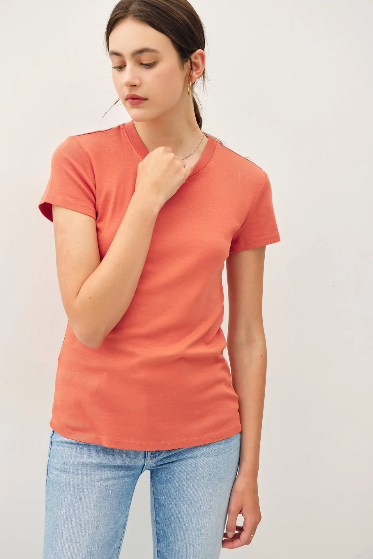 CLASSIC COTTON BLEND CREWNECK T-SHIRT