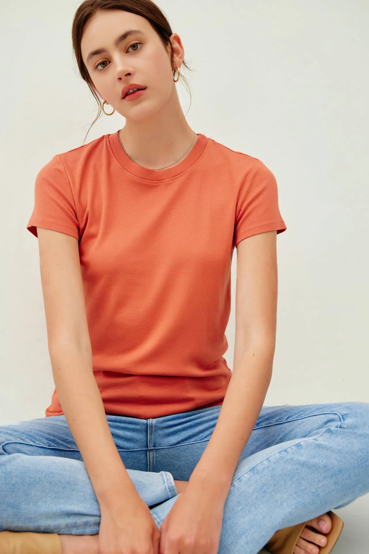 CLASSIC COTTON BLEND CREWNECK T-SHIRT