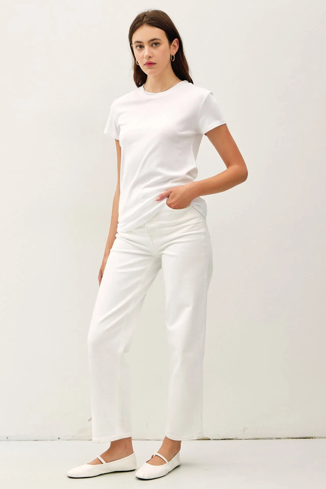 CLASSIC COTTON BLEND CREWNECK T-SHIRT