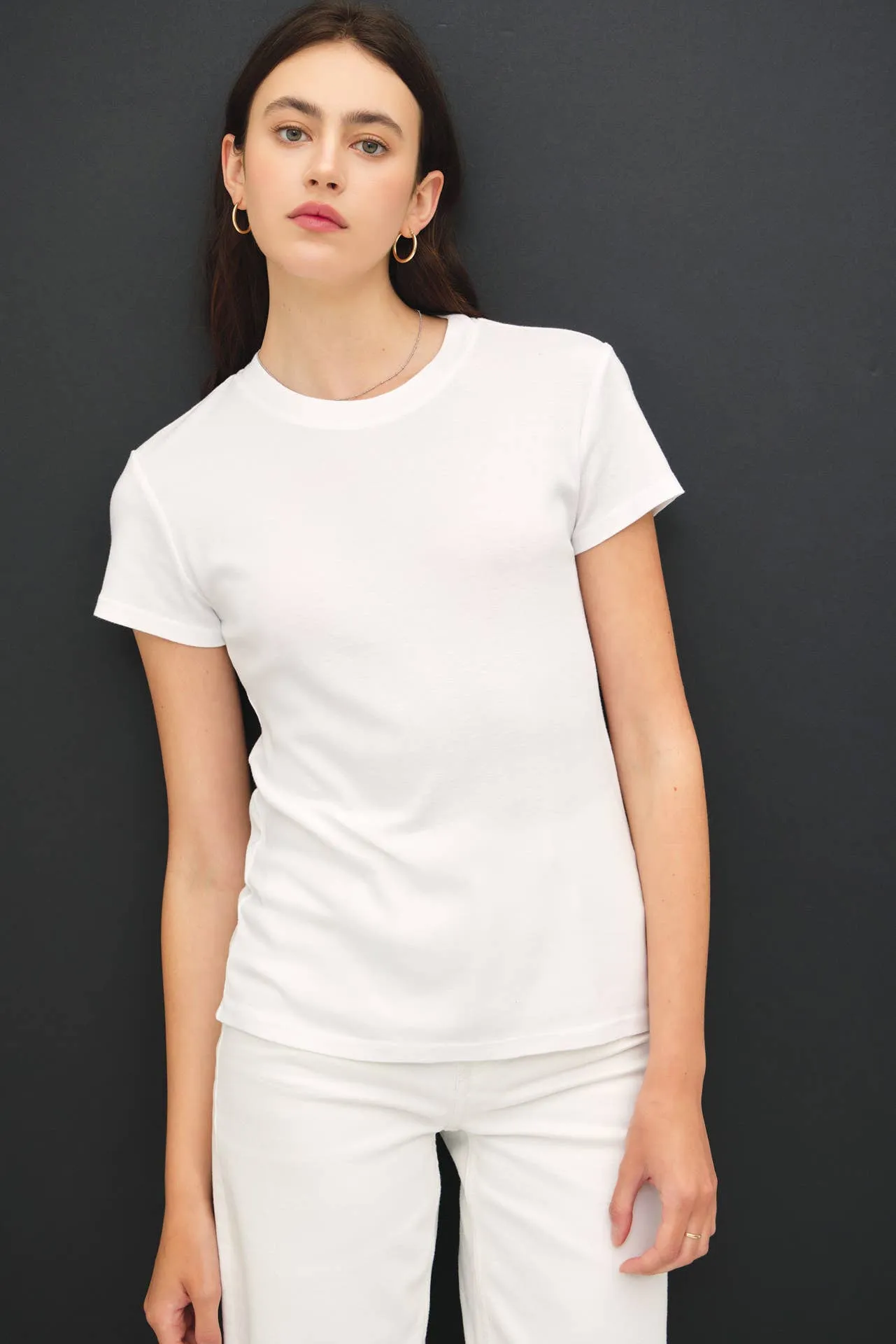 CLASSIC COTTON BLEND CREWNECK T-SHIRT