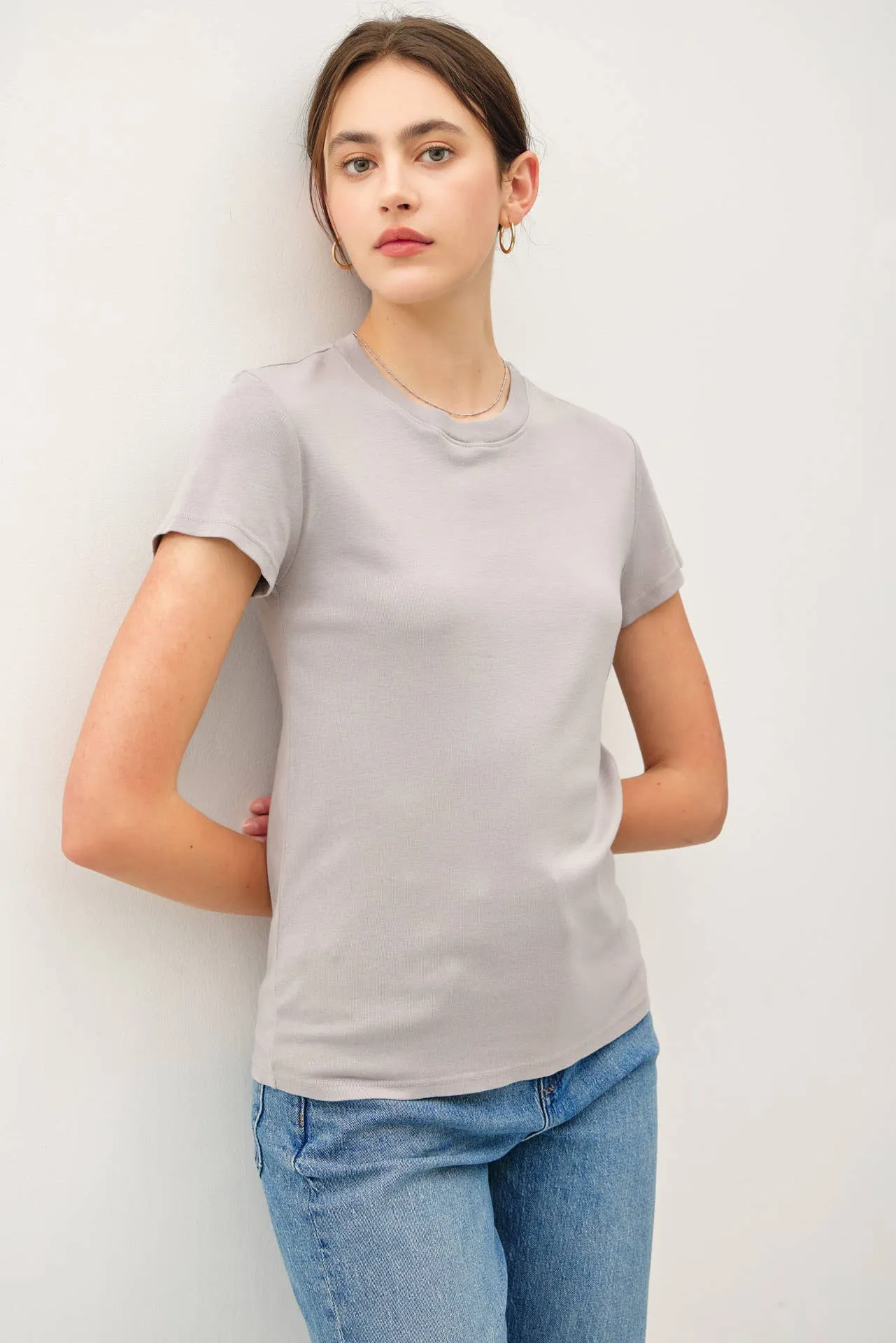 CLASSIC COTTON BLEND CREWNECK T-SHIRT