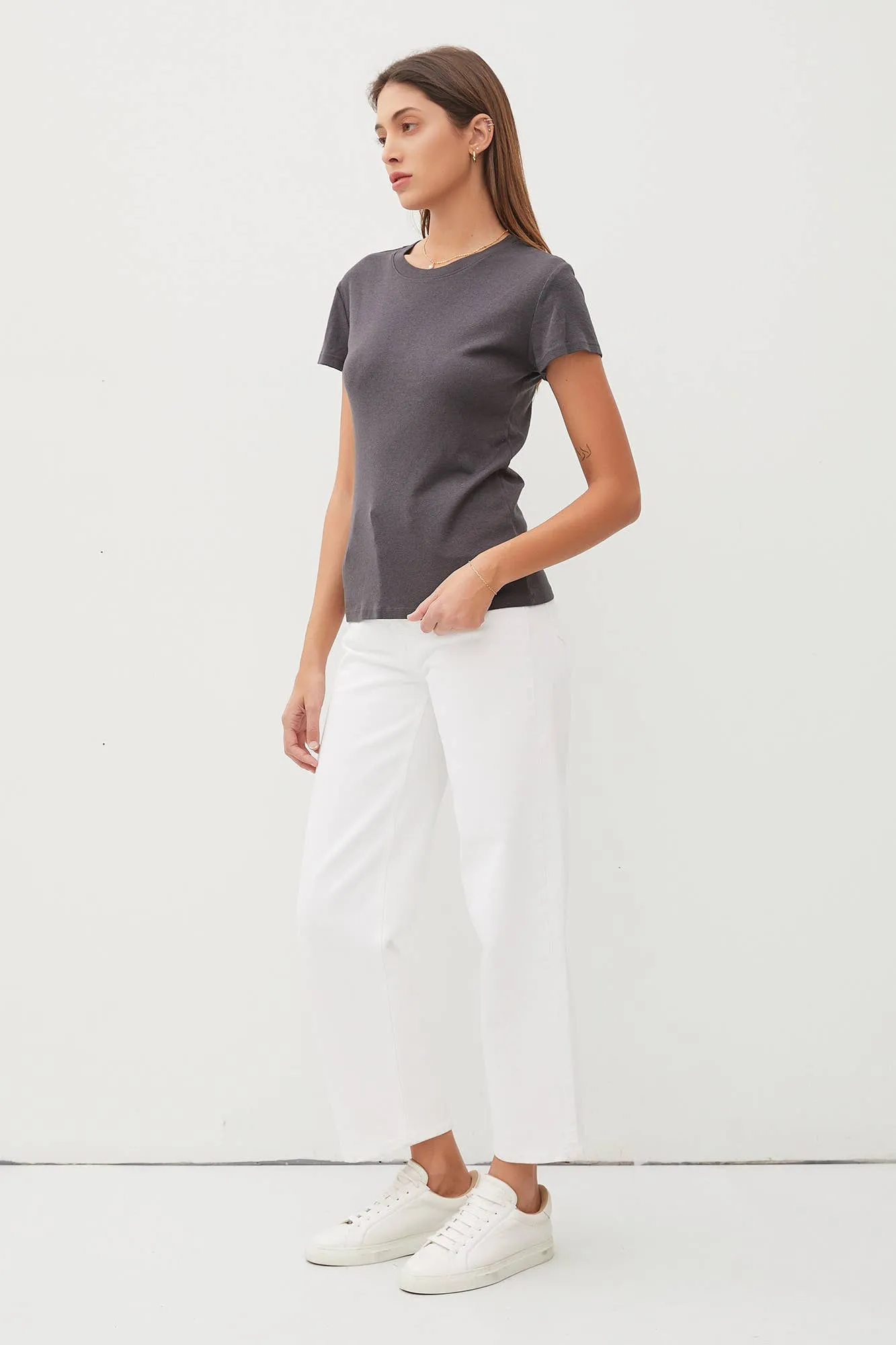 CLASSIC COTTON BLEND CREWNECK T-SHIRT