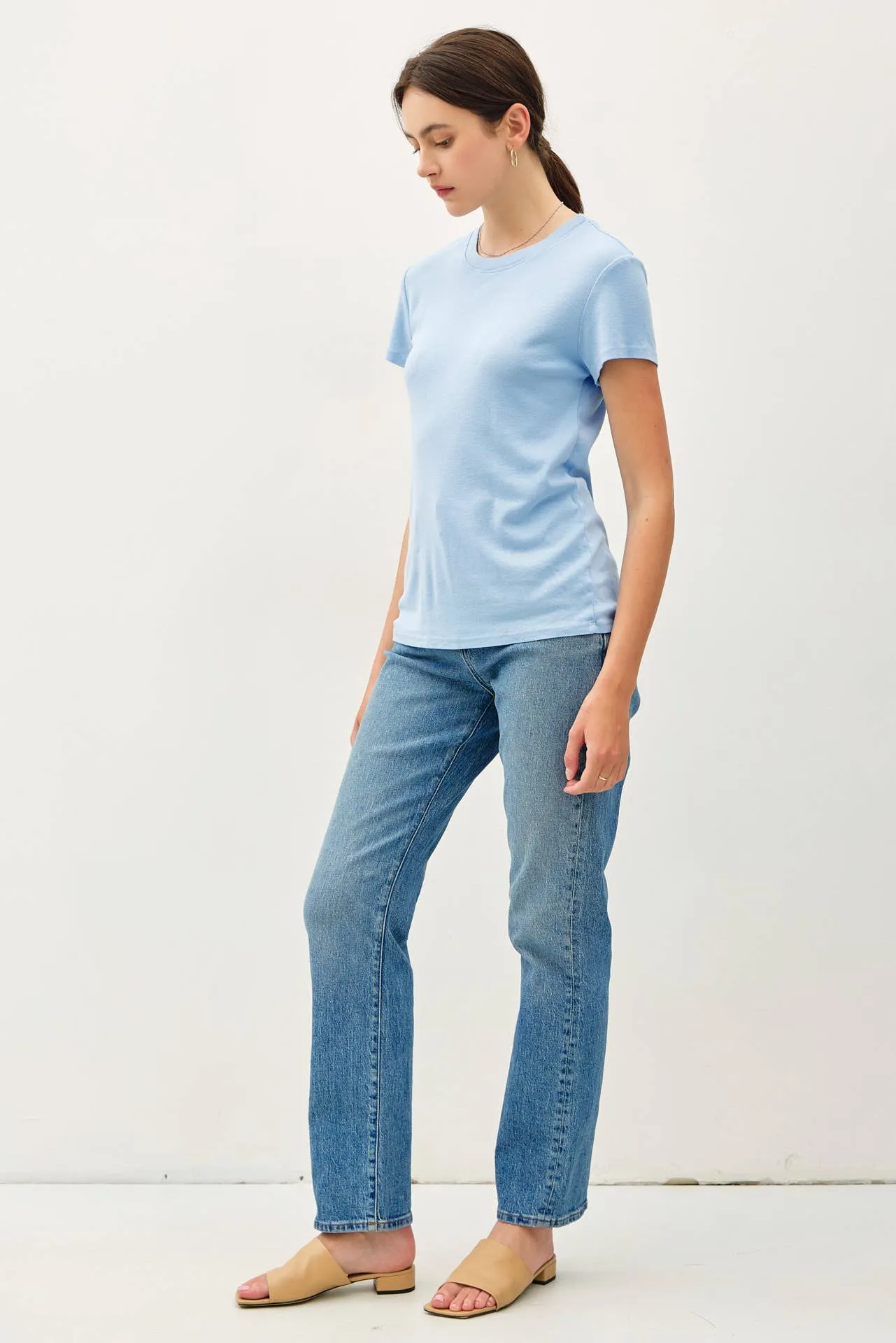 CLASSIC COTTON BLEND CREWNECK T-SHIRT