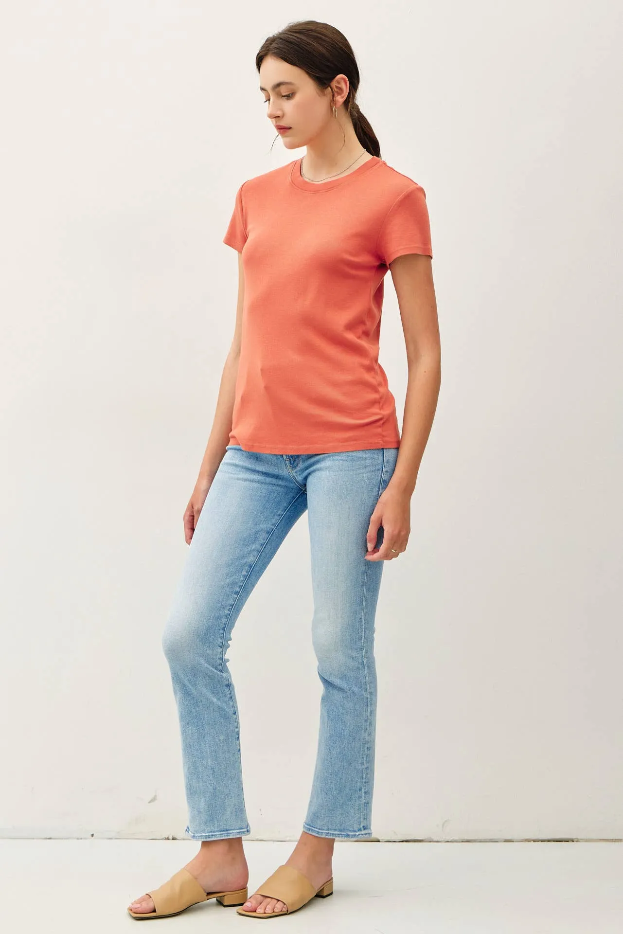 CLASSIC COTTON BLEND CREWNECK T-SHIRT