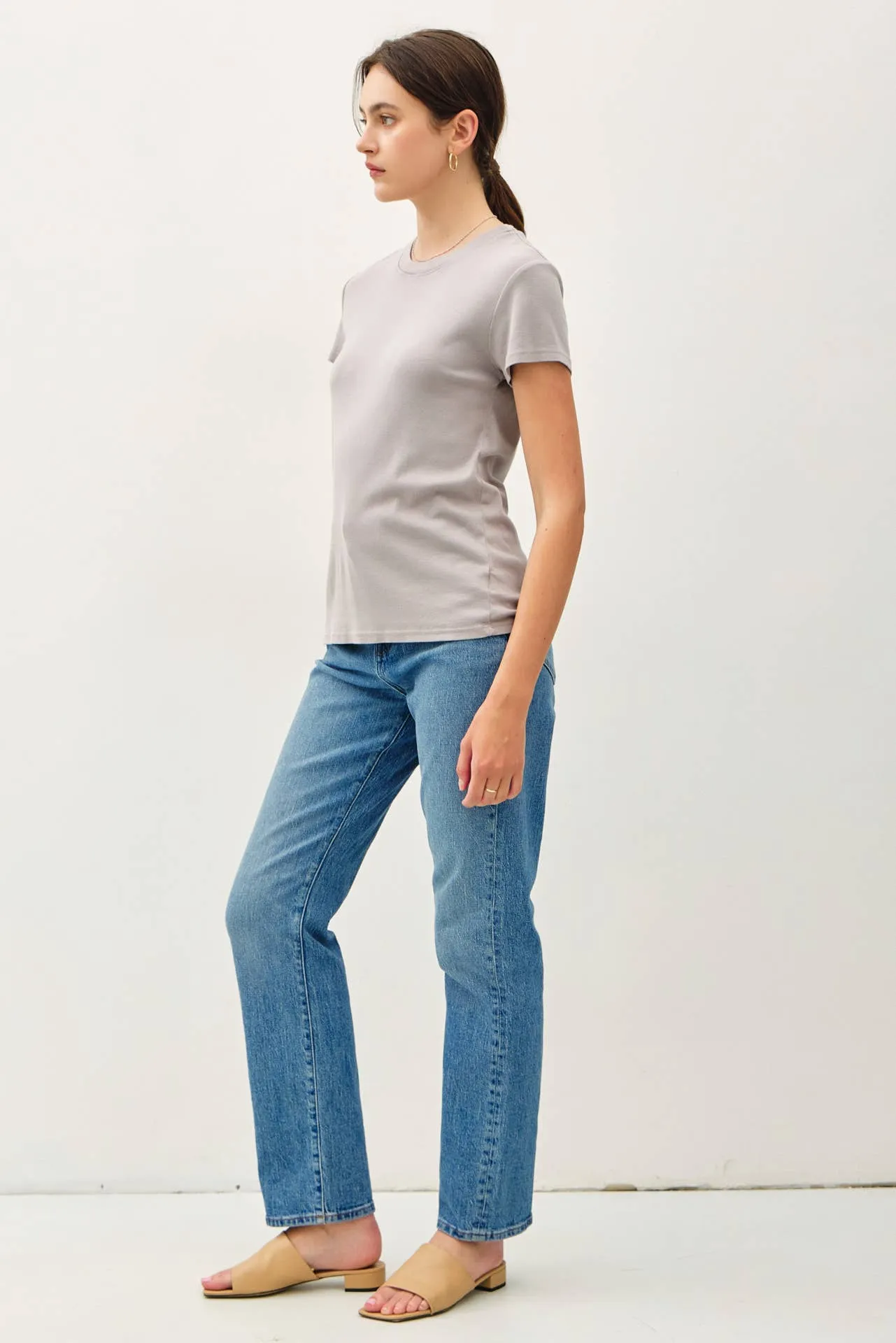CLASSIC COTTON BLEND CREWNECK T-SHIRT