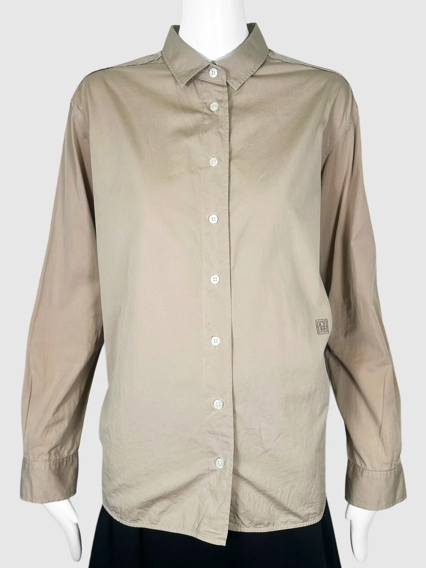 Collared Button Down Top - Size M