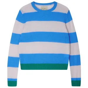 Contrast Stripe Crew Sweater