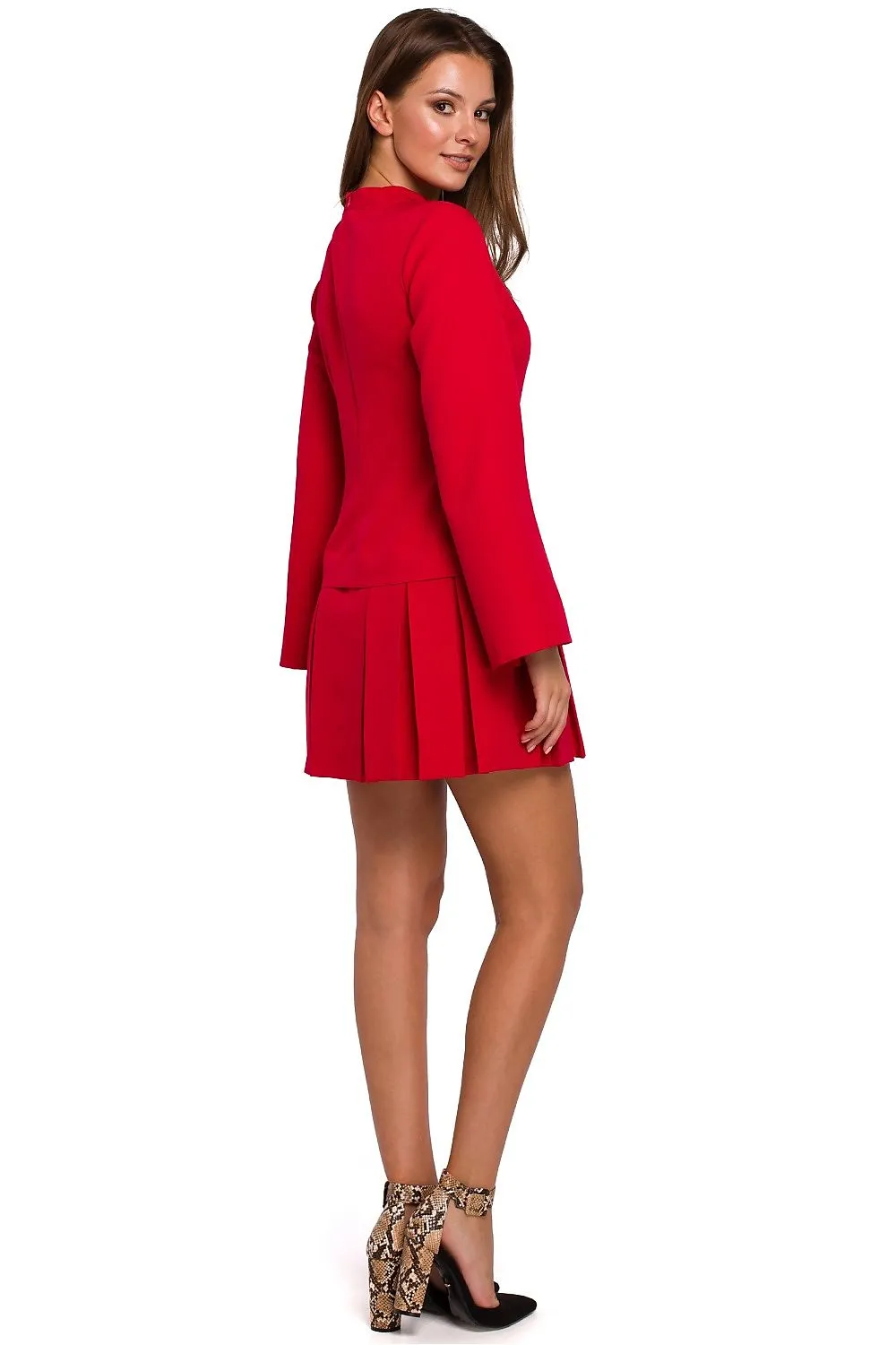 Contrasting Fold A-Line Dress