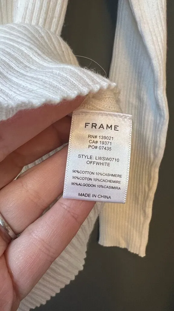 Cotton Cashmere Ribbed Tissue Turtleneck
