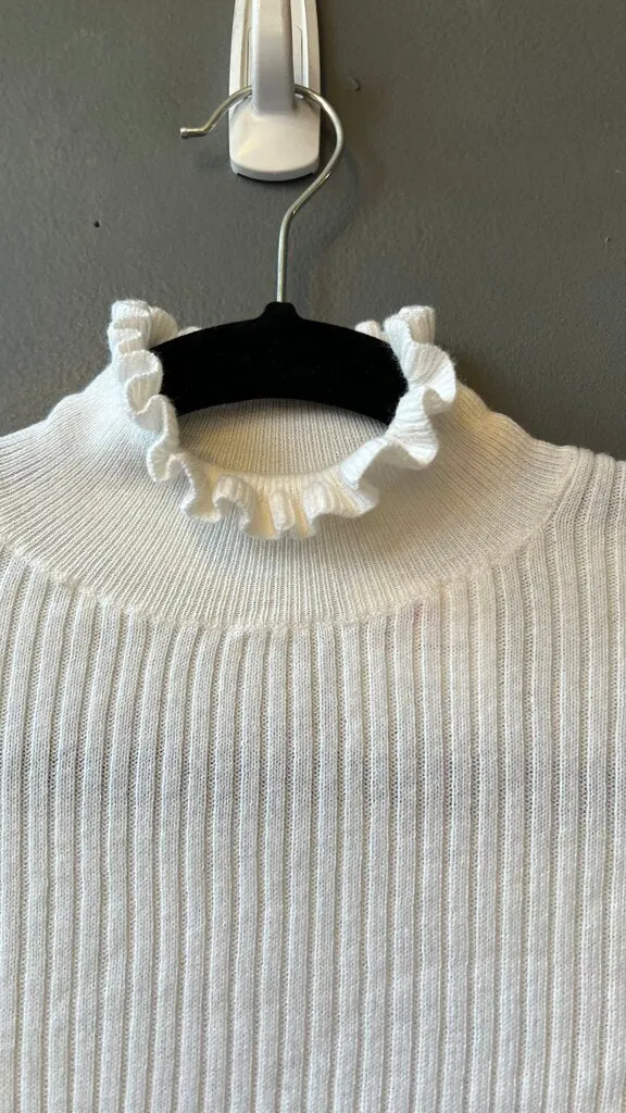 Cotton Cashmere Ribbed Tissue Turtleneck
