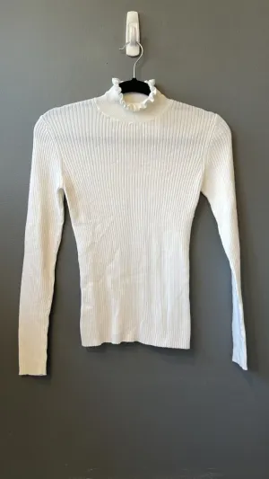 Cotton Cashmere Ribbed Tissue Turtleneck